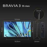 BRAVIA 3 | 55 inch | 55S30 | 4K Ultra HD TV | 3 Years Warranty - Shipping from End July 2