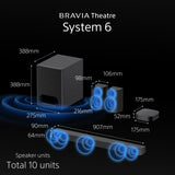 BRAVIA Theatre System 6 | 5.1ch Home Theatre System | 1000 W total power output | Dolby Atmos®/DTS:X® 11
