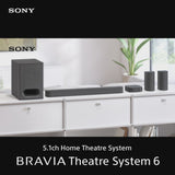 BRAVIA Theatre System 6 | 5.1ch Home Theatre System | 1000 W total power output | Dolby Atmos®/DTS:X® 12