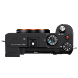 Sony Alpha 7C | Full-frame Mirrorless Interchangeable Lens Camera | Top View Image | Black Color 7