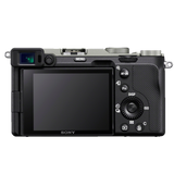 Sony Alpha 7C | Full-frame Mirrorless Interchangeable Lens Camera | Back Image with Buttons and LCD Monitor | Silver Color 1