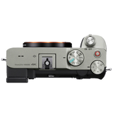 Sony Alpha 7C | Full-frame Mirrorless Interchangeable Lens Camera | Top View Image | Silver Color 2