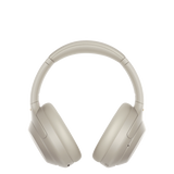 Sony WH-1000XM4 Noise Cancelling Wireless Headphones With Bluetooth Capabilities | Front View, Wearing Angle Image | Beige Color 6
