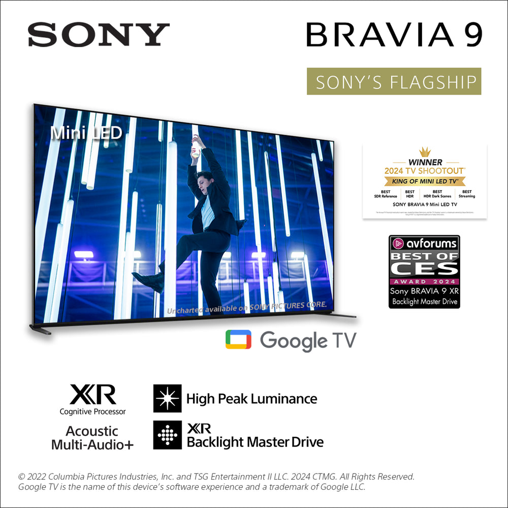 BRAVIA 9 | 75 inch | 75XR90 | 4K Mini LED TV | 3 Years Warranty