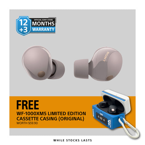 WF-1000XM5 Wireless Noise Cancelling Headphones + Free Limited Edition Walkman Casing* (worth $59.90)