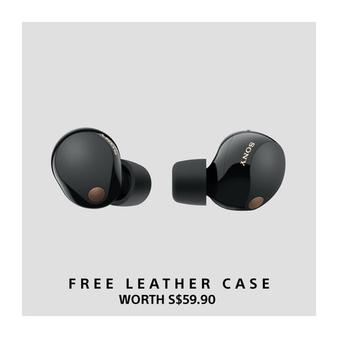 WF-1000XM5 Wireless Noise Cancelling Headphones + Free Leather Case* (worth S$59.90)