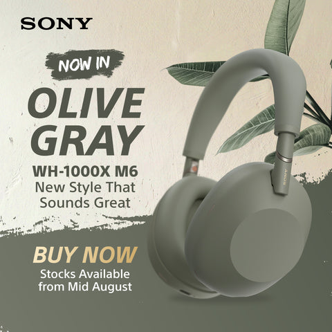 WH-1000XM6 Wireless Noise Cancelling Headphones - Olive Gray