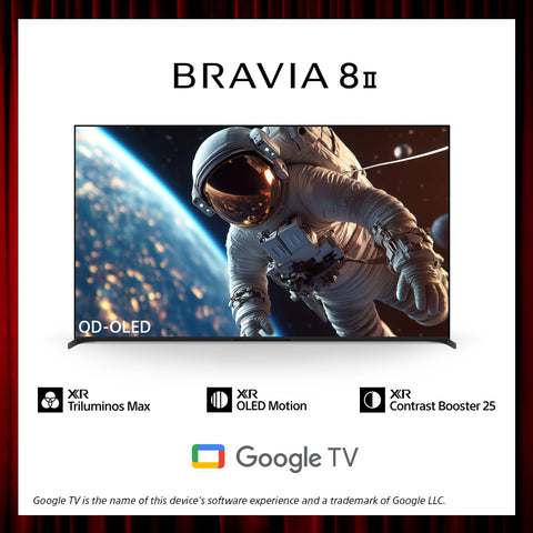 BRAVIA 8 II | 65 Inch | XR Processor | OLED | 4K Ultra HD | High Dynamic Range (HDR) | Smart TV (Google TV) - Shipping from Mid May